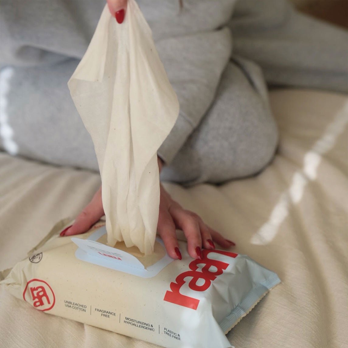 100% COTTON WATER WIPES, UNBLEACHED – raan 100% Cotton Wipes