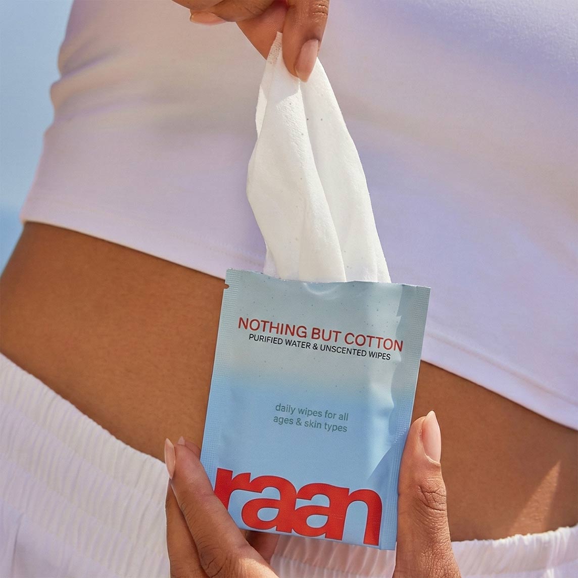 100% COTTON WATER WIPES, UNBLEACHED. POCKET SIZE – raan 100% Cotton Wipes