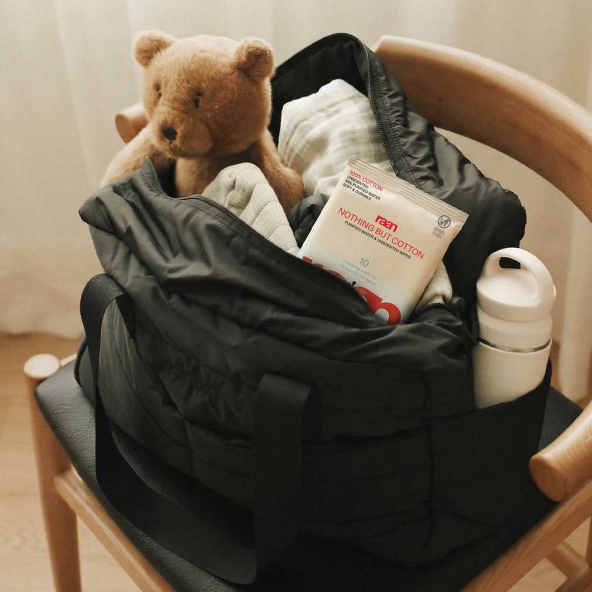 UNBLEACHED, 100% COTTON WATER WIPES. 10 COUNT TRAVEL PACKS