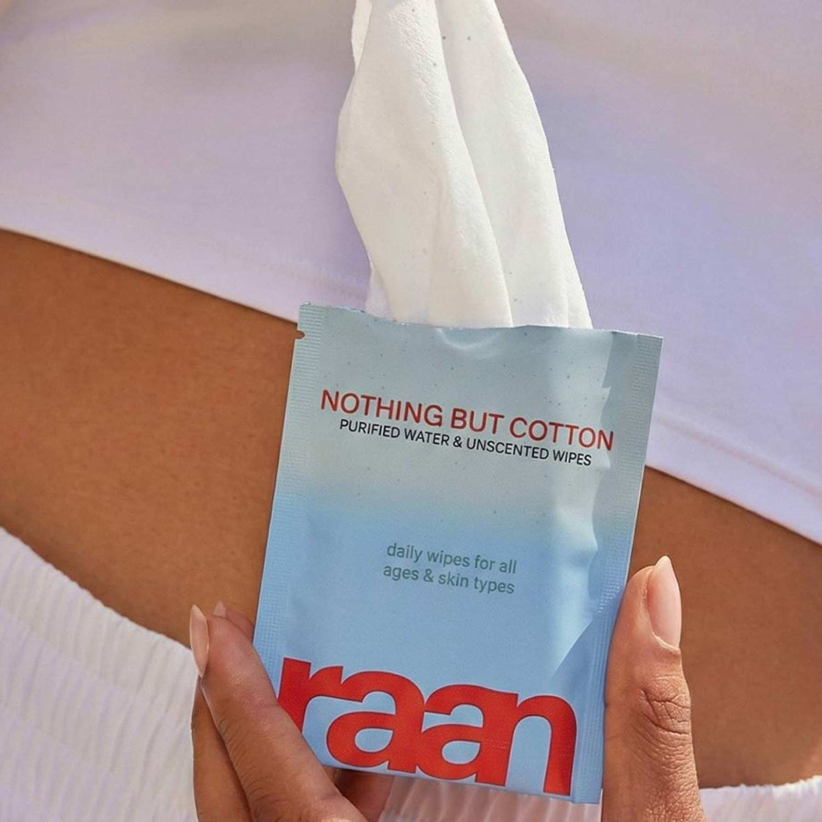 UNBLEACHED, 100% COTTON WATER WIPES. 10 POCKET WIPES