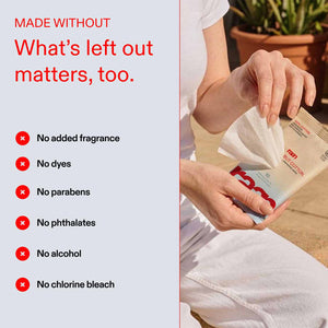 UNBLEACHED, 100% COTTON WATER WIPES. 10 COUNT TRAVEL PACKS