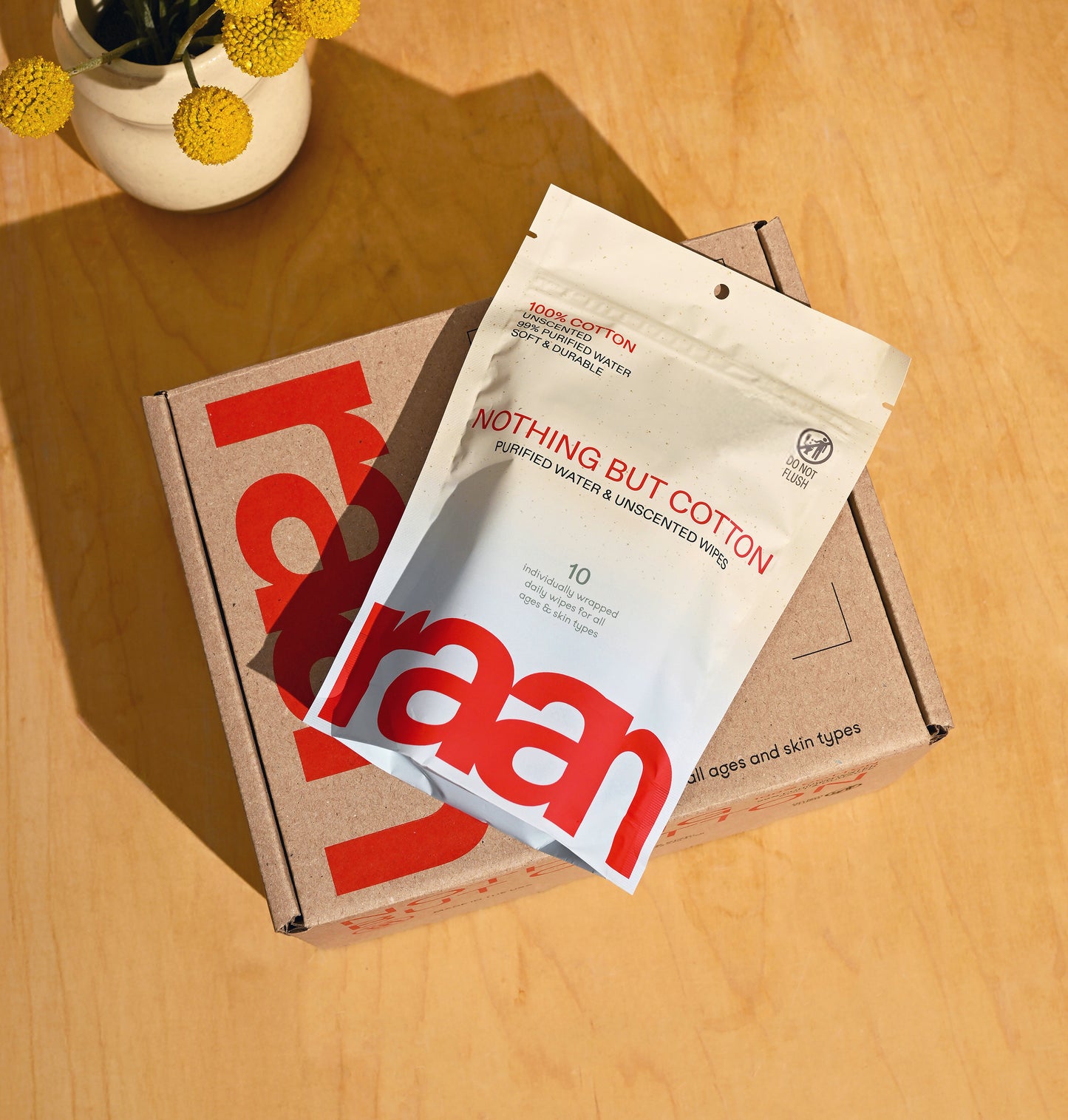 Nothing But Cotton Wipes, Unscented, Individually Wrapped