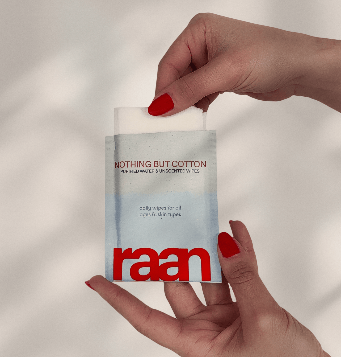 Unbleached, 100% Cotton Face and Body Cleansing Wipe for Sensitive Skin (10 Individually Wrapped) – raan 100% Cotton Wipes