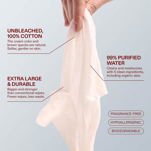 UNBLEACHED, 100% COTTON WATER WIPES. 10 COUNT TRAVEL PACKS – raan 100% Cotton Wipes