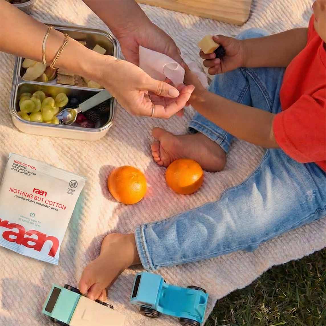 UNBLEACHED, 100% COTTON WATER WIPES. 10 COUNT TRAVEL PACKS – raan 100% Cotton Wipes